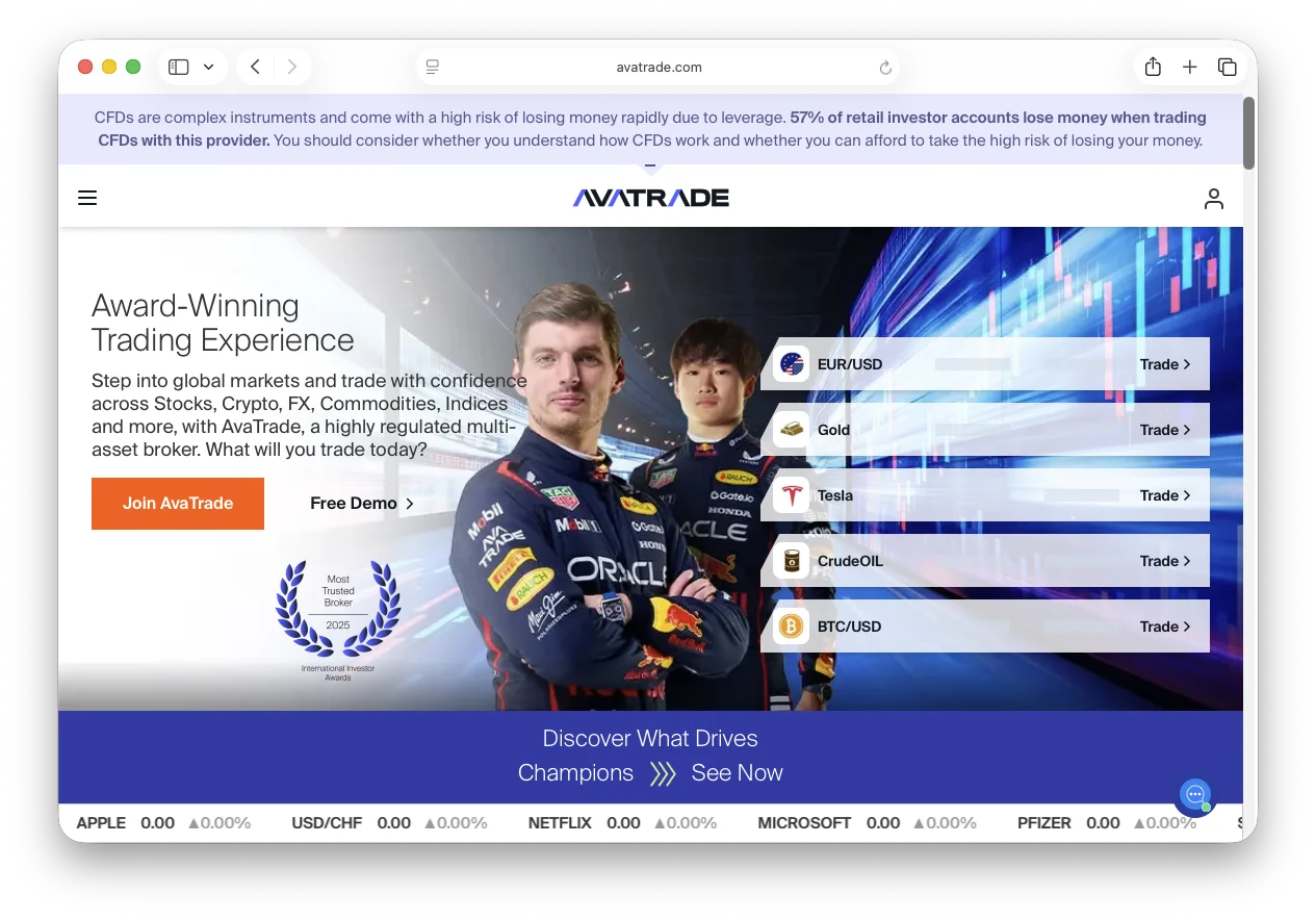 AvaTrade trading platform